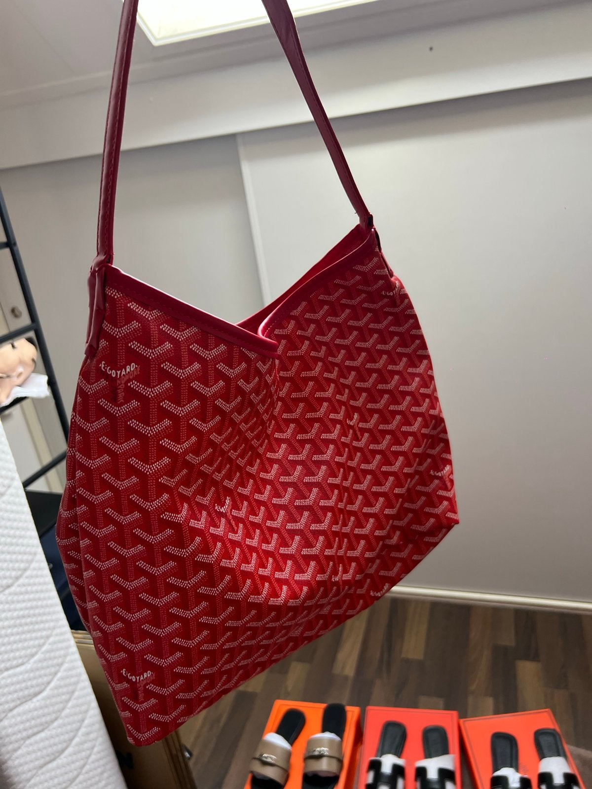 Goyard Schoudertas, Ophalen of Verzenden, Zo goed als nieuw, Rood, Schoudertasje