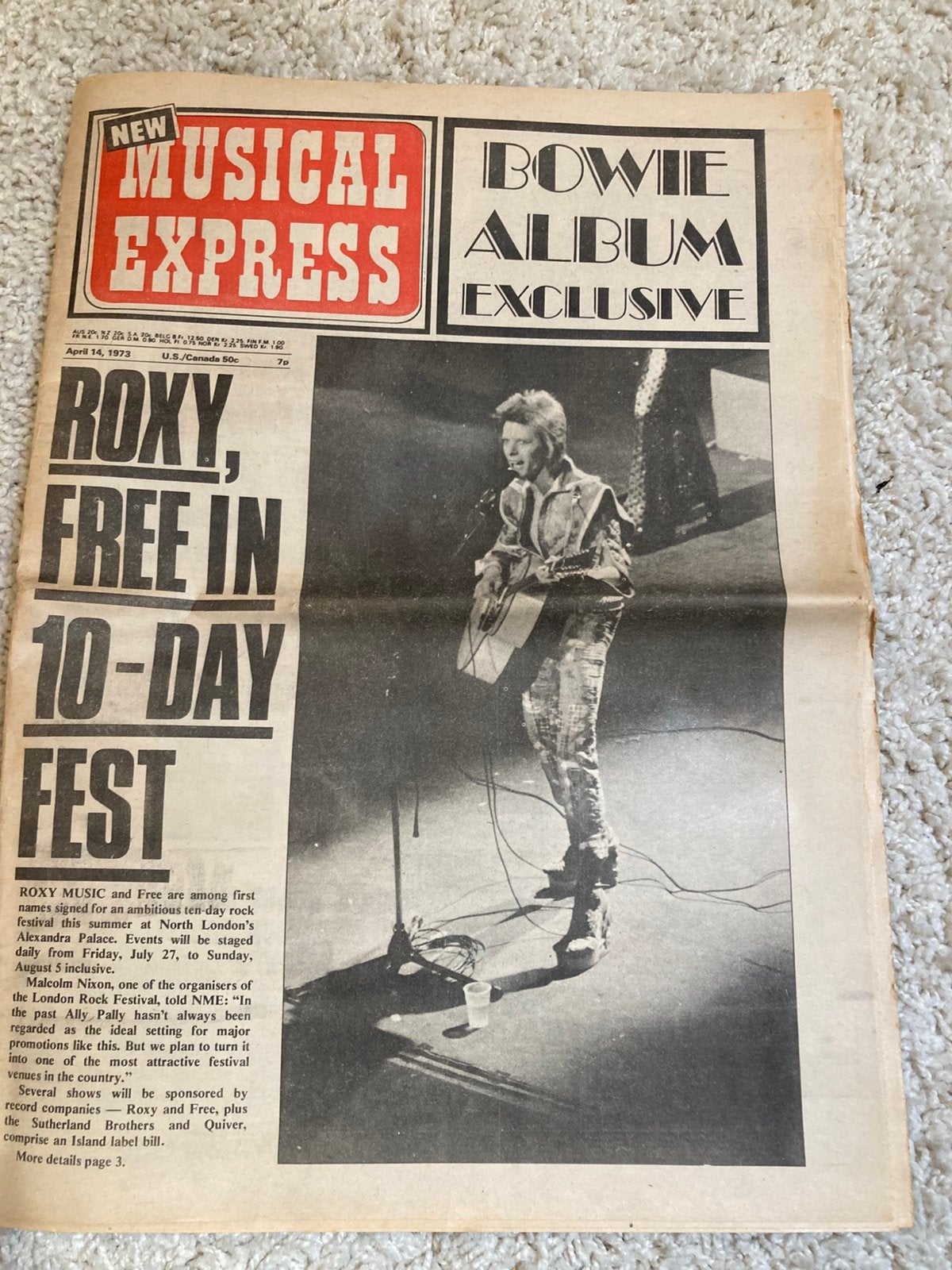 NME 1973 ALICE COOPER Chi Coltrane BLACK SABBATH Rita Cooli, Boeken, Ophalen of Verzenden, Muziek, Film of Tv