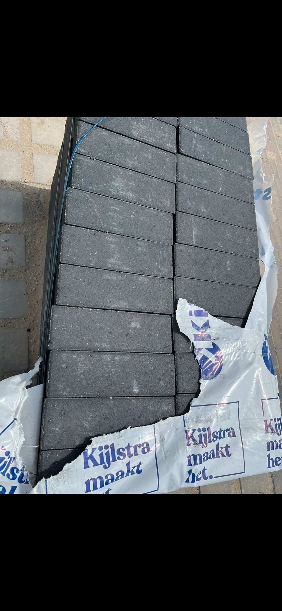 Longstone Kijlstra antraciet stenen 31,5x10,5x7cm, Klinkers, Nieuw, Ophalen of Verzenden, 10 m² of meer