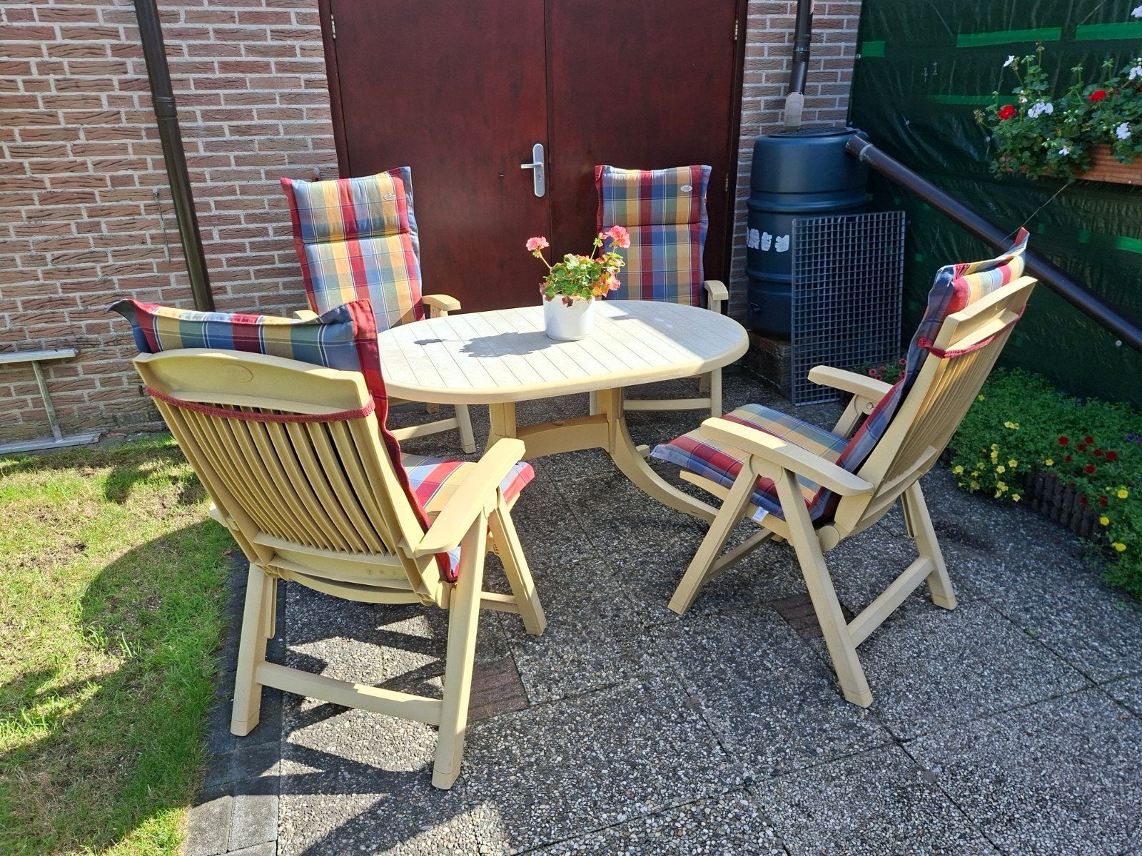 Luxe tuinset Hartman Prestige, Tuin en Terras, 4 zitplaatsen, Kunststof, Ophalen of Verzenden, Zo goed als nieuw