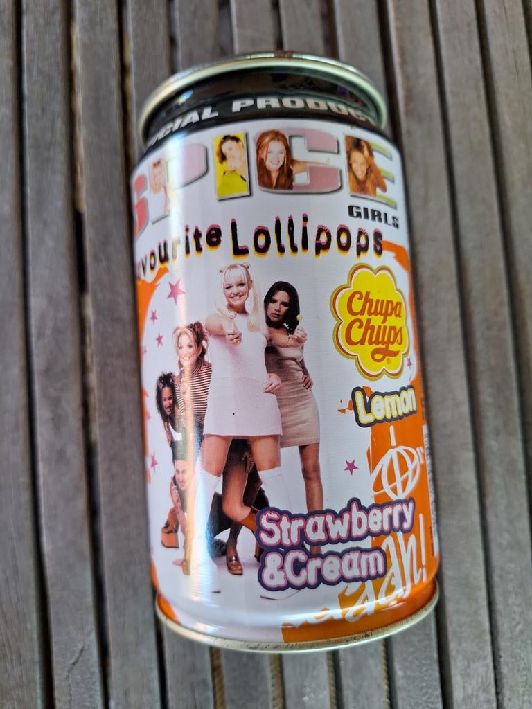 Chupa Chups Spice Girls blikje - Vintage verzamelobject, Verzamelen, Ophalen of Verzenden