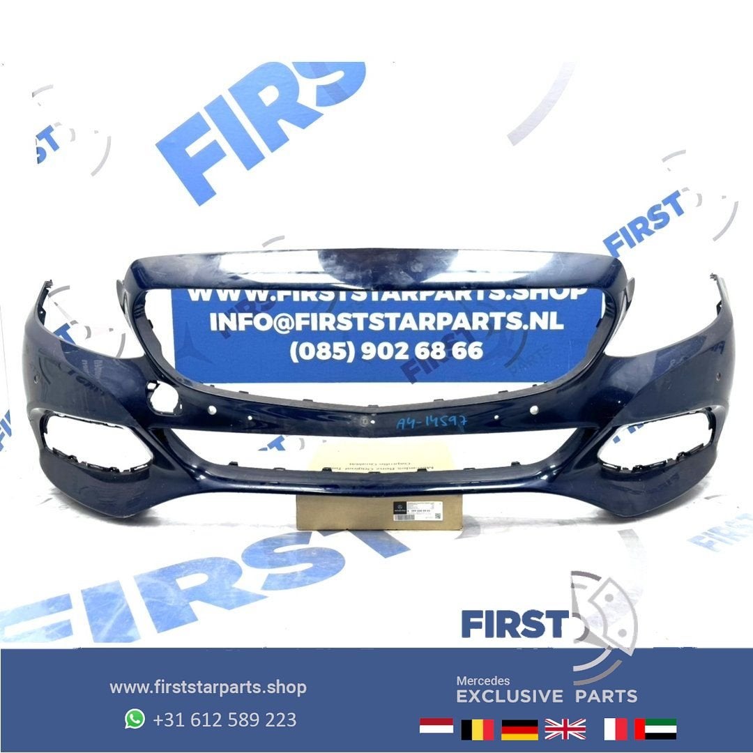 BUMPER W205 VOORBUMPER Mercedes C Klasse 2014-2019 ORIGINEEL, Gebruikt, -, Voor, Ophalen of Verzenden