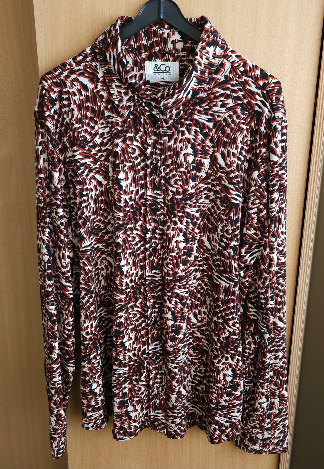 NU €25 ‼️ &Co And Co & Co blouse Lotte maat XXXL 3XL 46, Ophalen of Verzenden, Zo goed als nieuw, Maat 46/48 (XL) of groter, Blauw