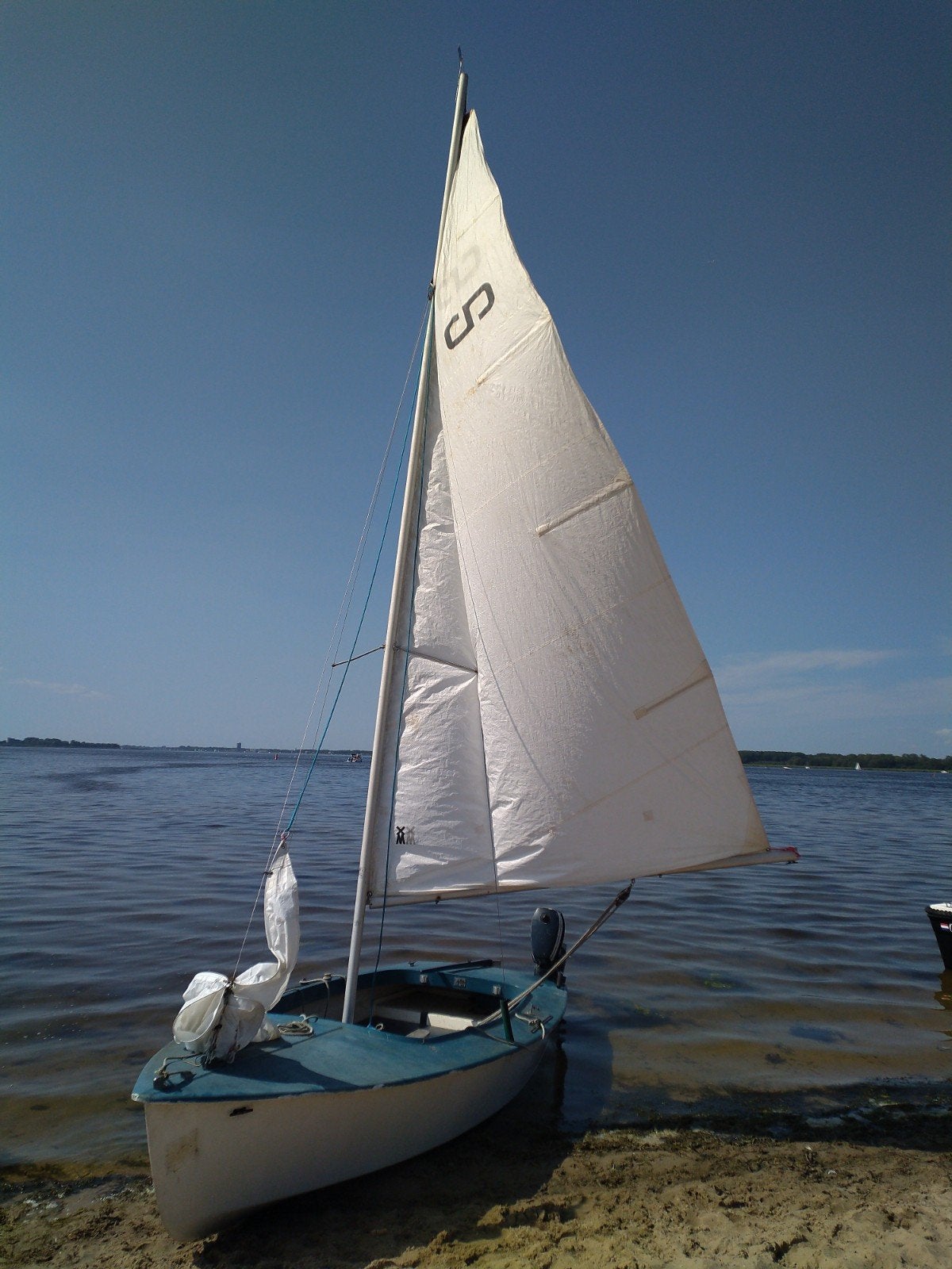 Flying arrow zeilboot, Ophalen, Flying Arrow, Grootzeil