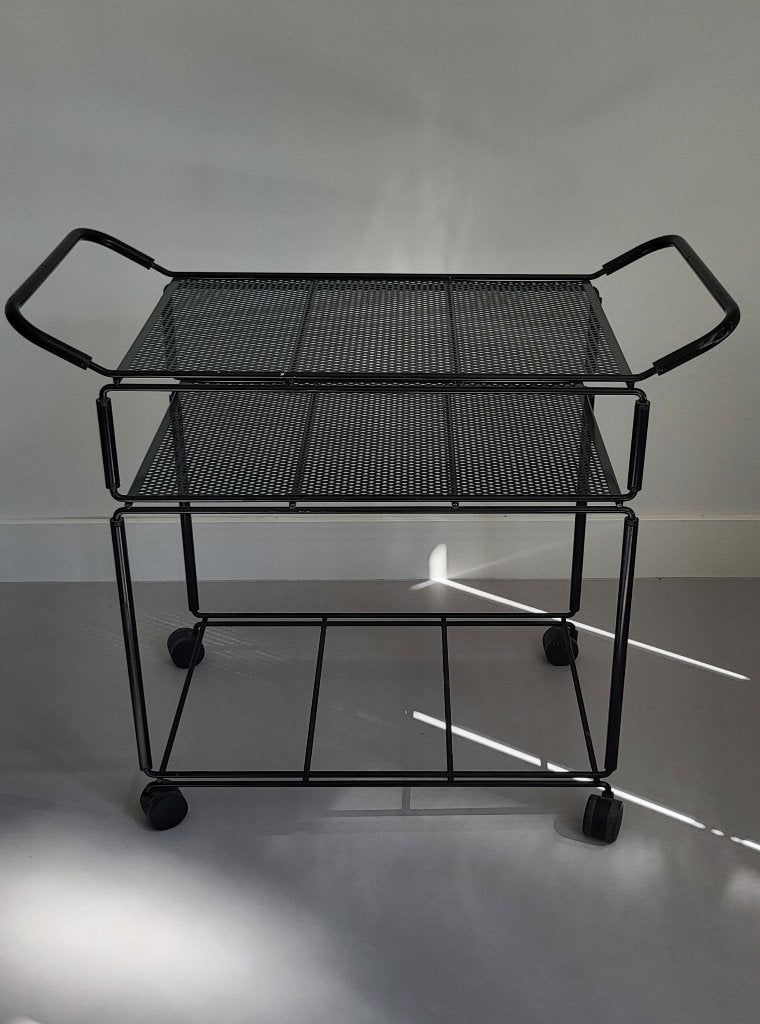 IKEA serveerwagen, Niels Gammelgaard, jaren '80, Ophalen, Gebruikt, Metaal of Aluminium, Vintage