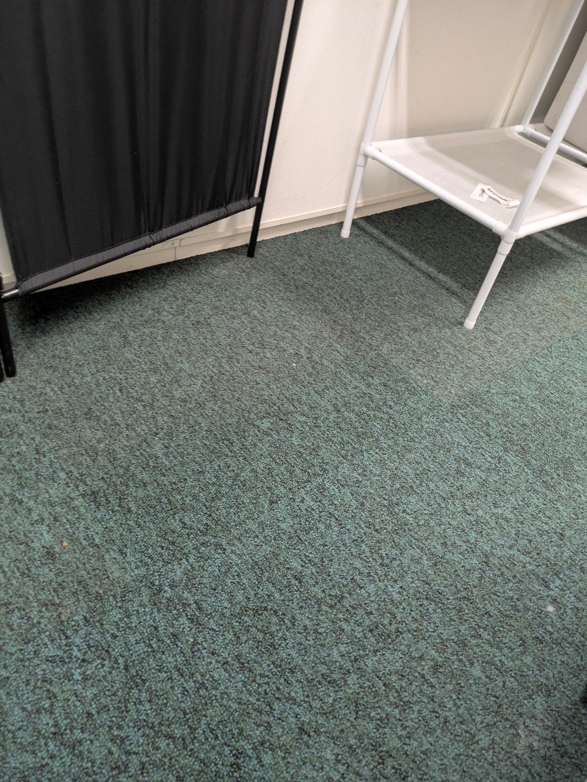 Gratis +/- 8m2 turquoise tapijttegels, Huis en Inrichting, Stoffering | Vloerbedekking, Gebruikt, Blauw, Ophalen of Verzenden