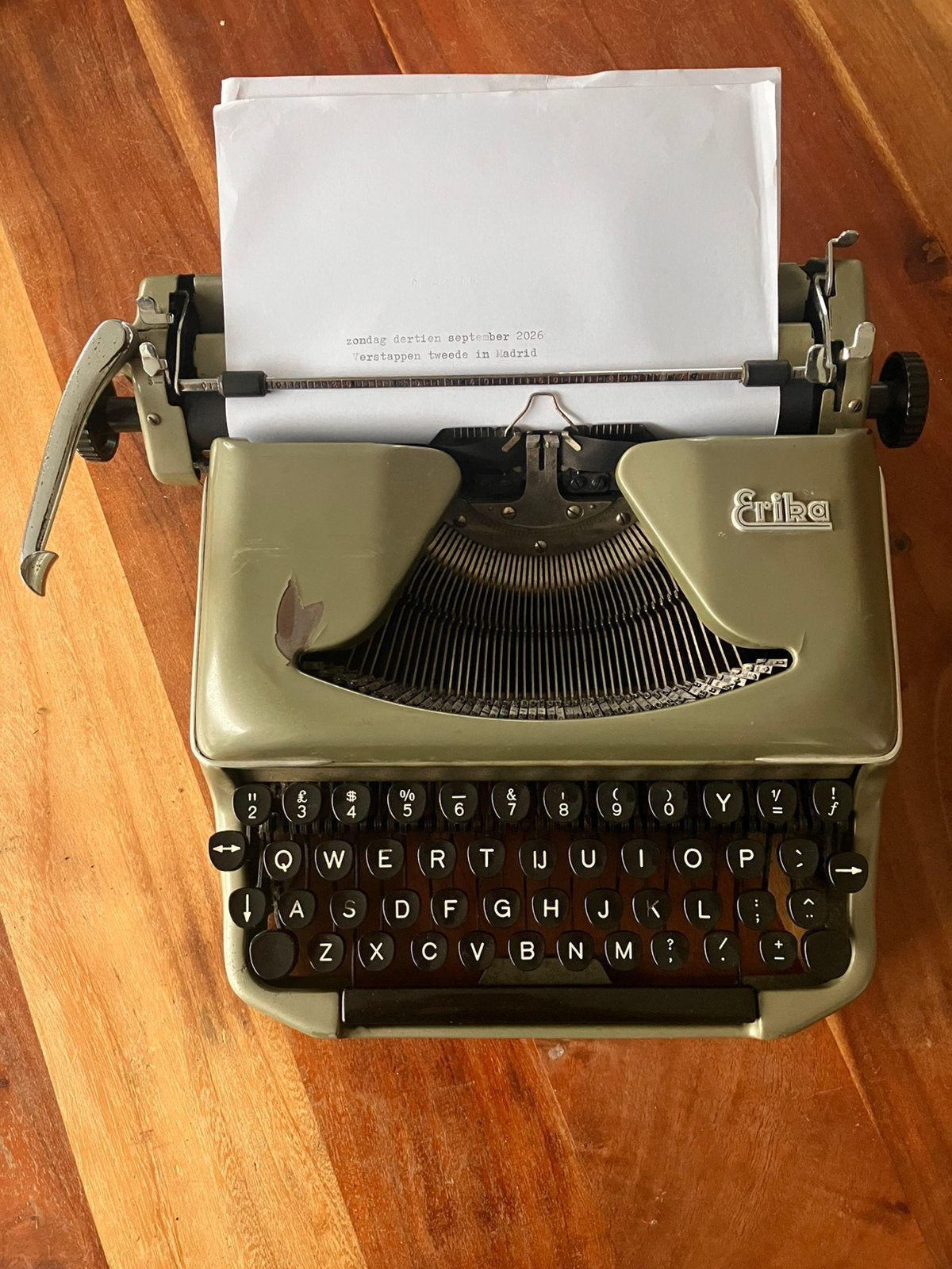 Vintage Erika 11 werkende typemachine 1960, Diversen, Ophalen, Gebruikt
