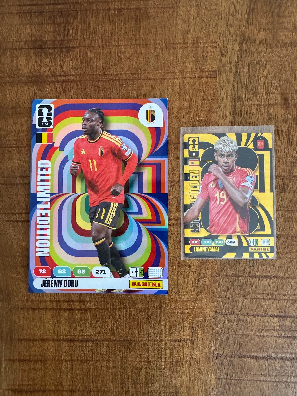Panini WK 2026 Jeremy Doku XXL Limited Edition (Belgie), Ophalen of Verzenden, Nieuw, Buitenlandse clubs, Spelerskaart