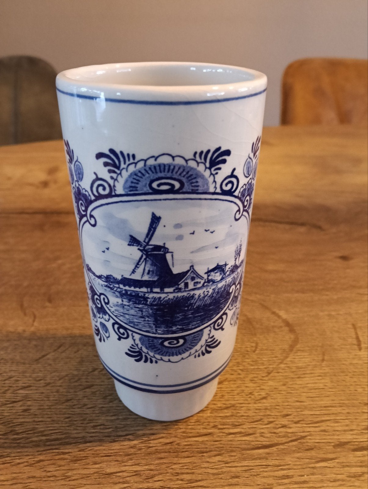 Delfts blauwe vaas, Antiek en Kunst, Antiek | Keramiek en Aardewerk, Ophalen of Verzenden