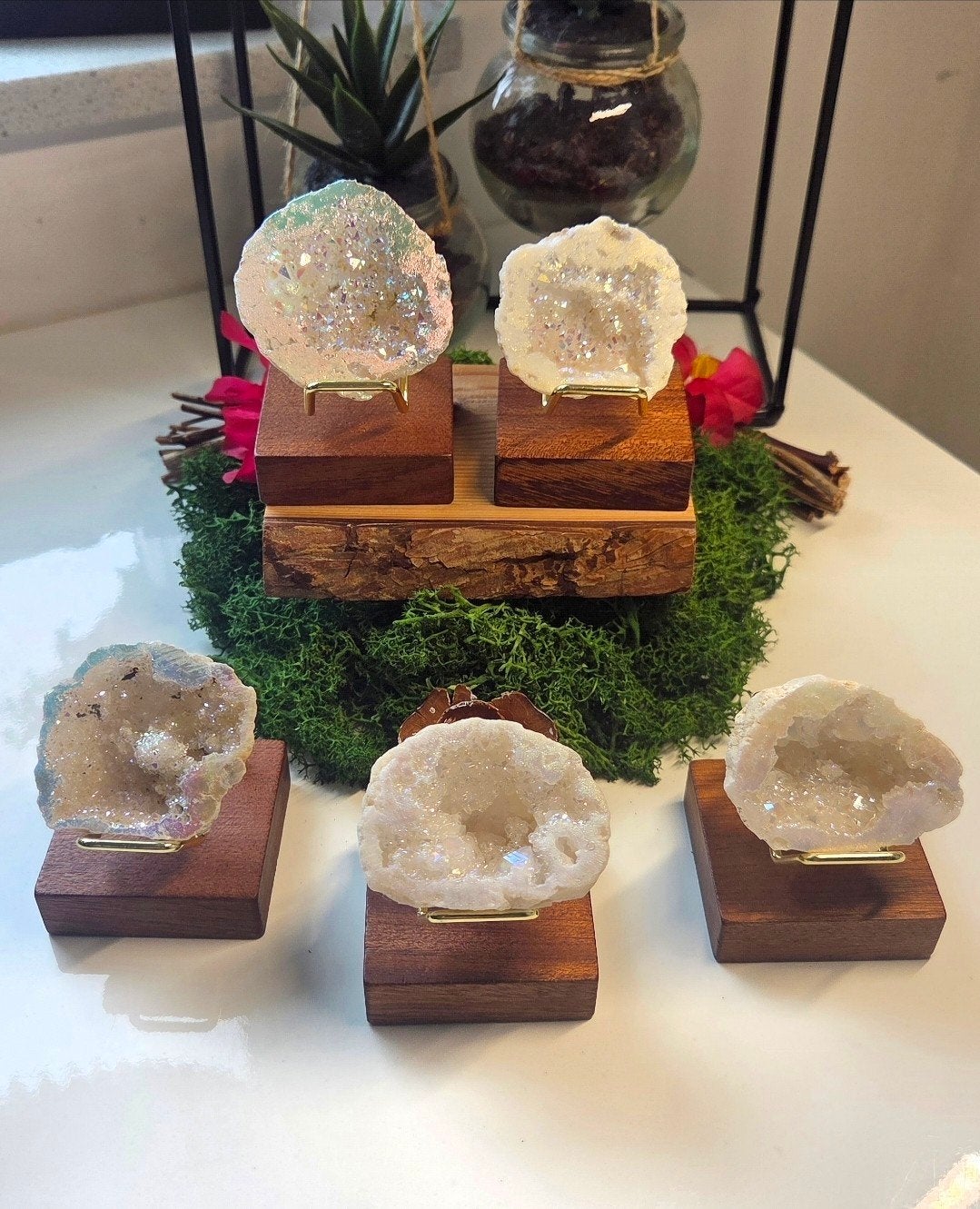 Agaat Geodes	(Ivory Aura Glow), Ophalen of Verzenden, Nieuw