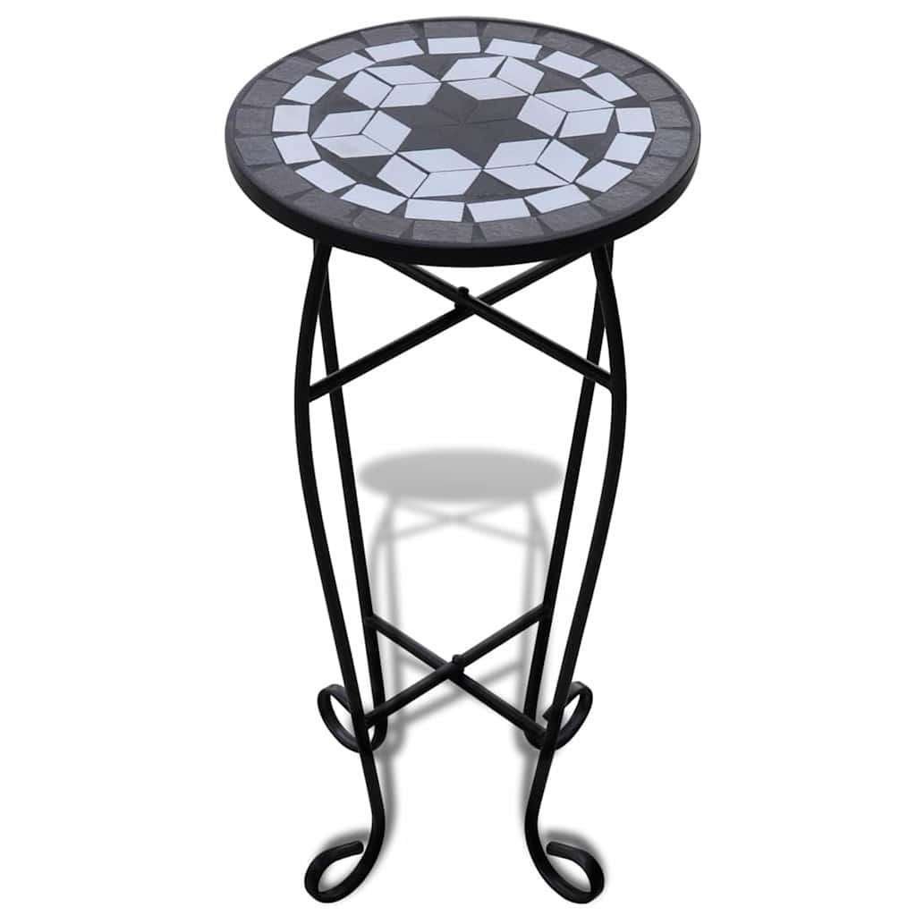 Mozaiektafel bistrotafel tafel rond 60 x 30 GRATIS BEZORGD!, Minder dan 50 cm, Verzenden, Glas, Rond