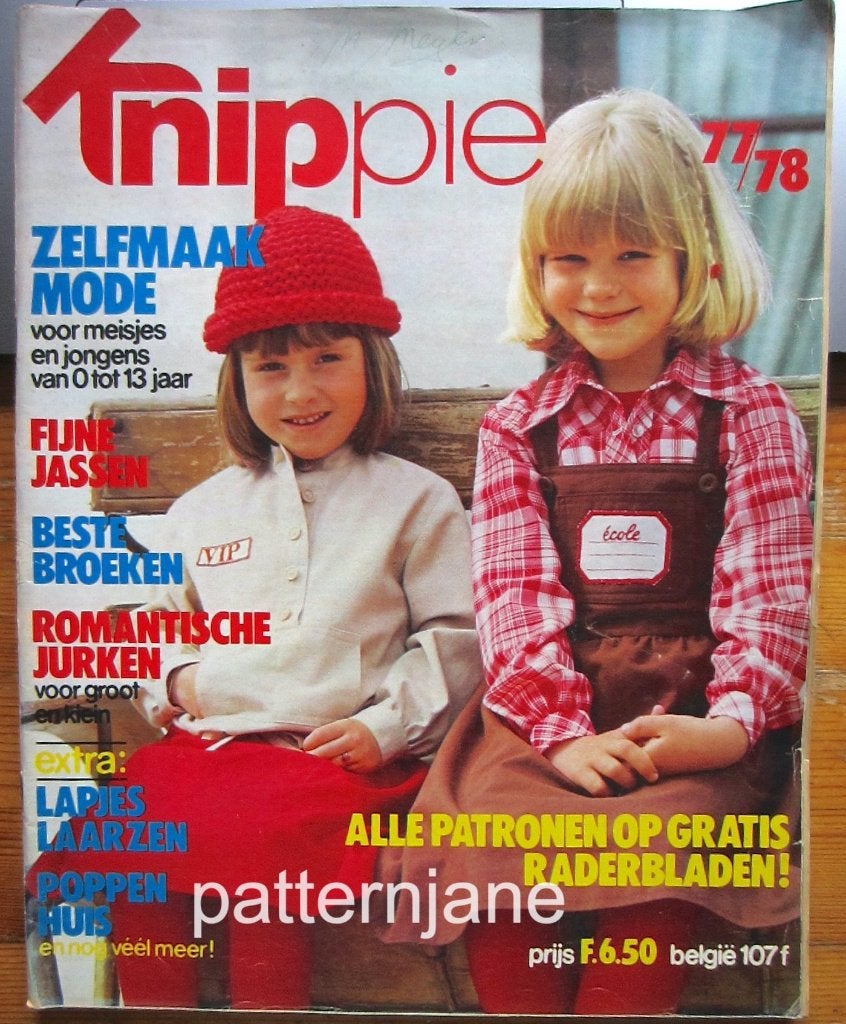 2 X KNIPPIE VINTAGE - 1977 - 1978 EN febr. 1981, Hobby en Vrije tijd, Verzenden, Zo goed als nieuw, Kind, Knippie