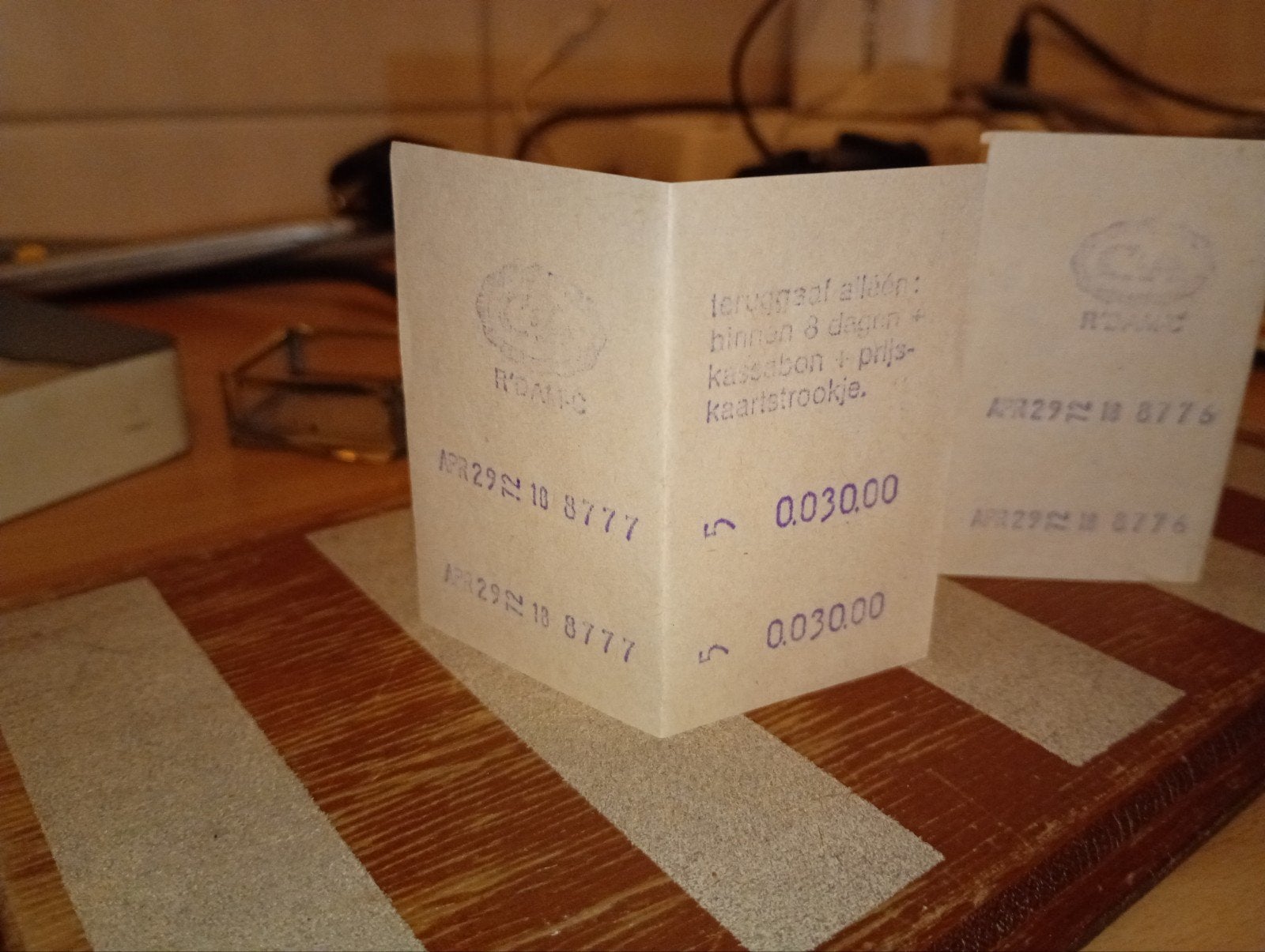 Oude Prijskaartjes/Kassabonnetjes (0.030.00), Ophalen of Verzenden, Gebruikt