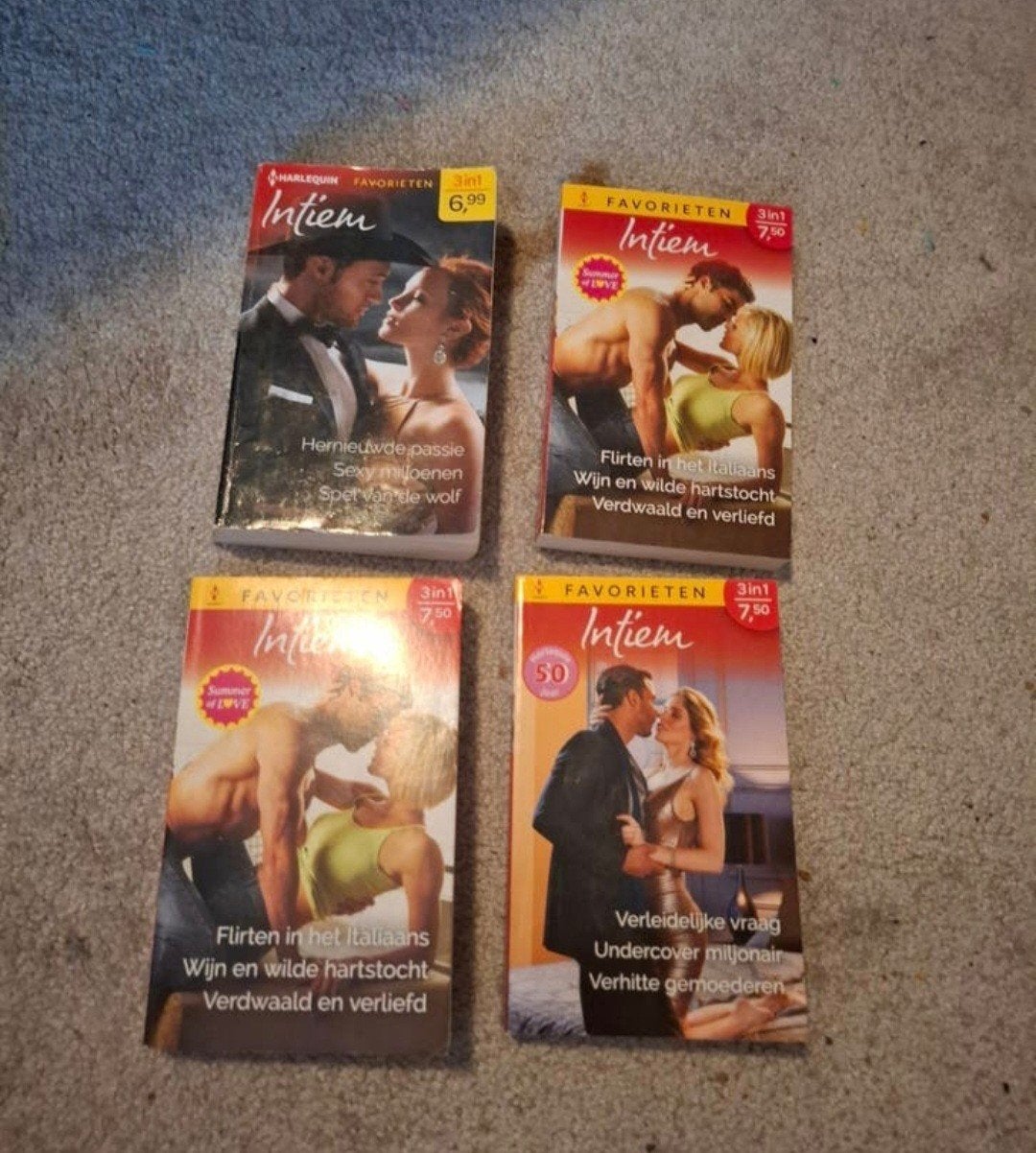 4x Harlequin Intiem Favorieten Romantische Boeken, Boeken, Ophalen of Verzenden, Zo goed als nieuw, Nederland