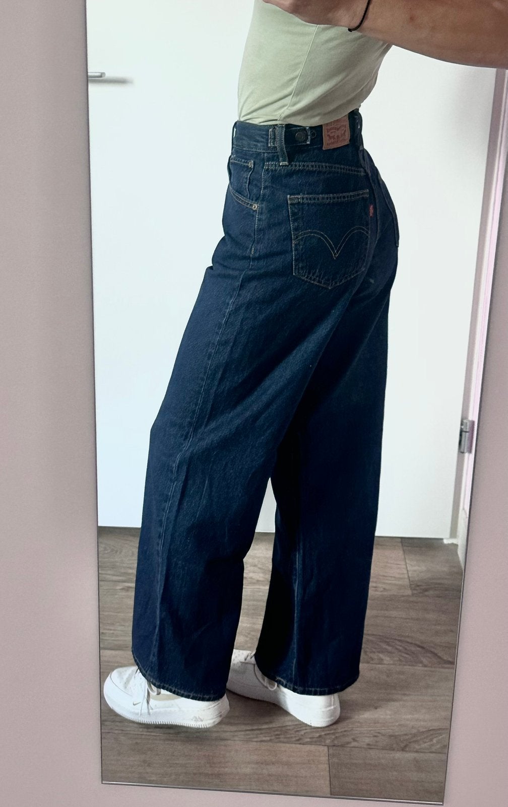 Wide leg jeans Levis cinch baggy W25/L31 (XS/S), Ophalen of Verzenden, Gedragen, Blauw, W28 - W29 (confectie 36)