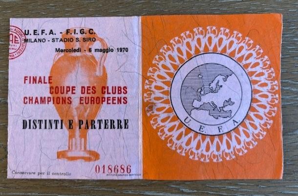 toegangskaartje feyenoord-celtic 1970, Tickets en Kaartjes, Losse kaart, Eén persoon, Mei, Europa of Champions League