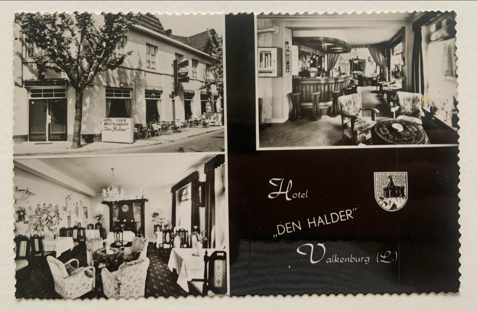 Hotel-Café-Restaurant "Den Halder" Valkenburg, Verzamelen, Verzenden, 1940 tot 1960, Ongelopen, Limburg