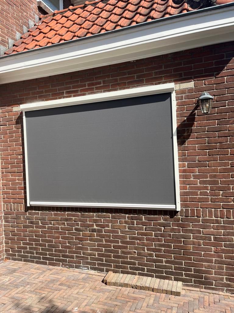 Zonnescherm elektrisch screen 206 x 143 cm van JVS zonwering, Tuin en Terras, Zonneschermen, Ophalen, Elektrisch, Minder dan 250 cm