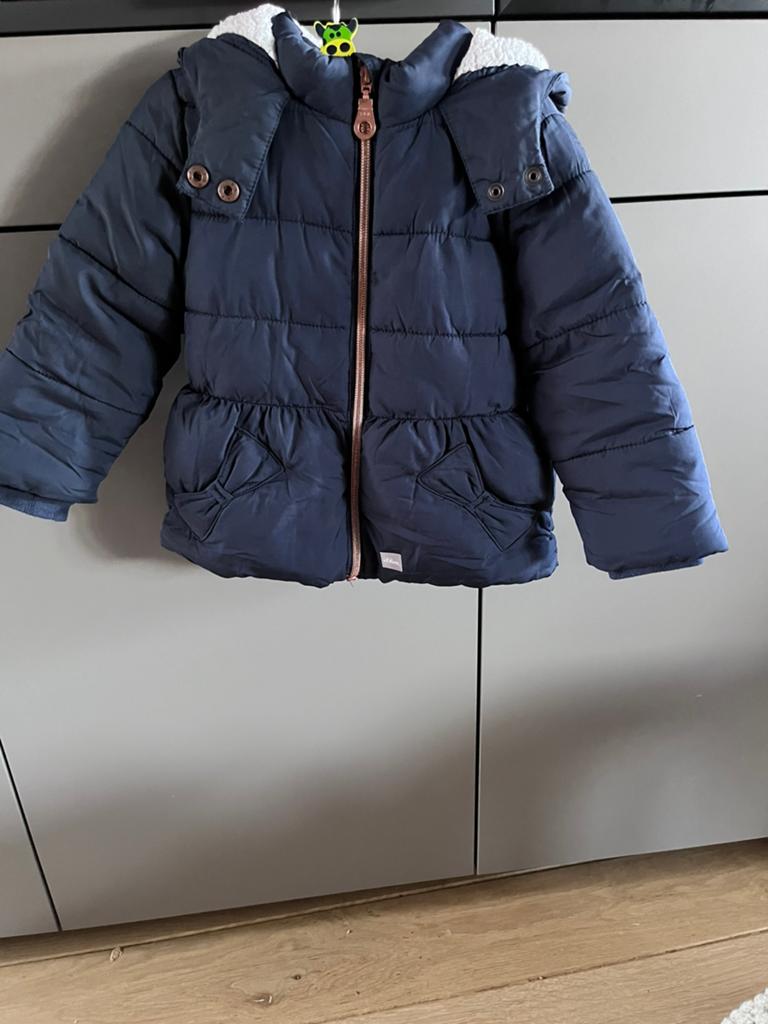 Zgan Winterjas heerlijk warm blauws s oliver 92, Ophalen of Verzenden, Zo goed als nieuw, Meisje, Jas
