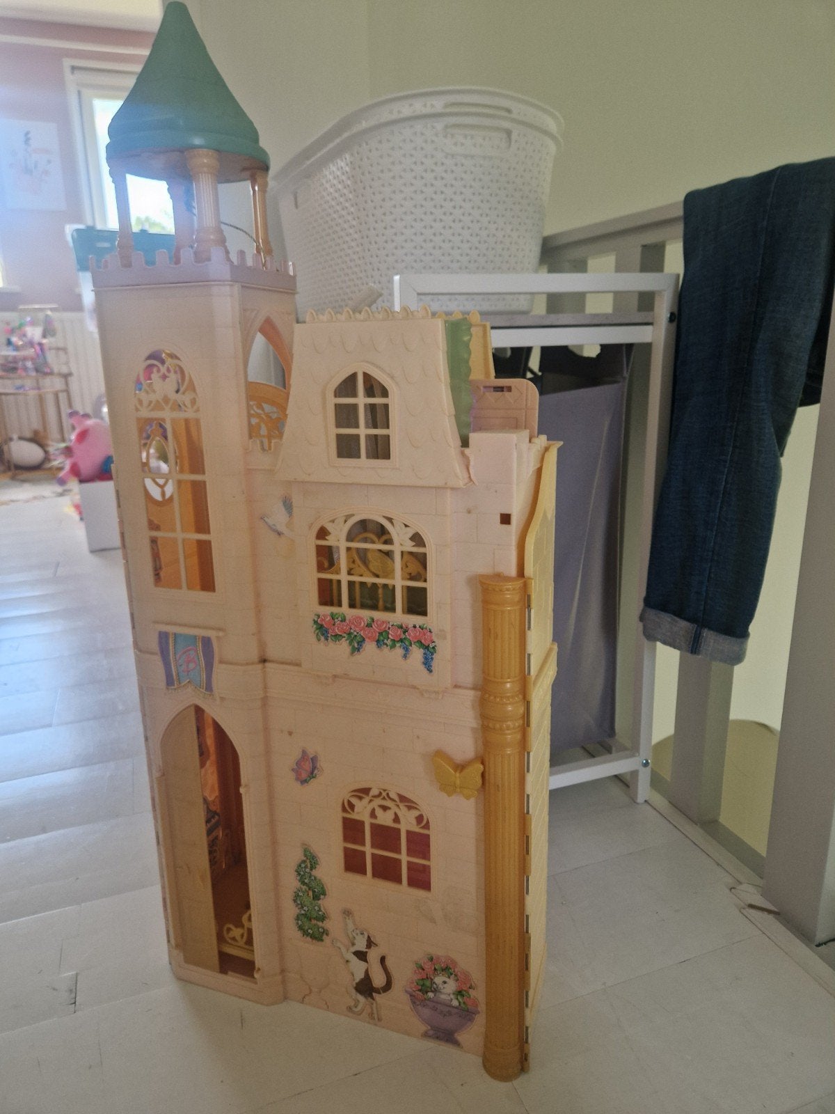 Groot vintage Barbie Kasteel Prinses en de Bedelaar Mattel, Ophalen, Gebruikt, Poppenhuis