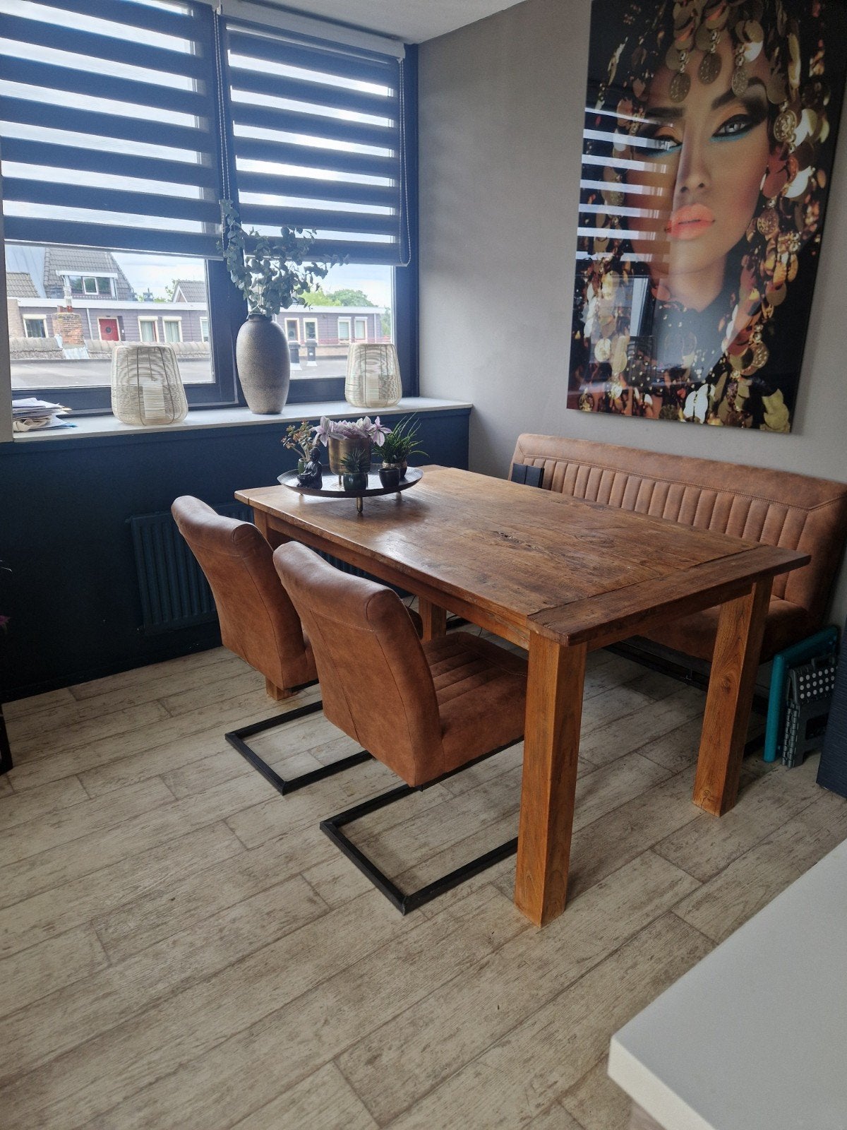 Teakhouten eettafel van Posthuys (160x90 cm), Ophalen, Gebruikt, Teakhout, 50 tot 100 cm