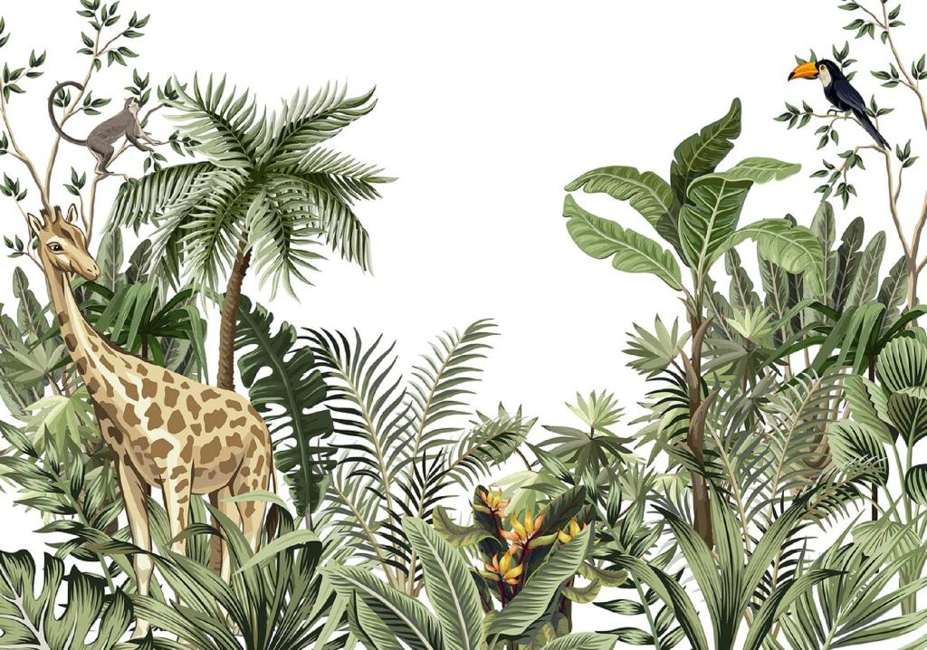 Jungle Safari behang kinderkamer | Muurdeco4kids, Verzenden, Nieuw