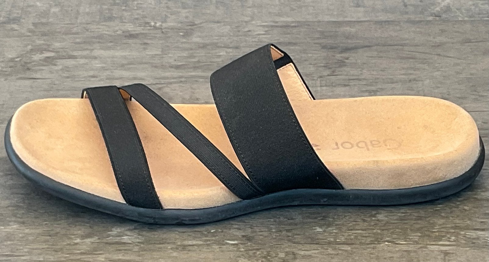 Gabor best fitting sandaal (maat 41, zwart/beige), Zwart, Zo goed als nieuw, Sandalen of Muiltjes, Ophalen of Verzenden