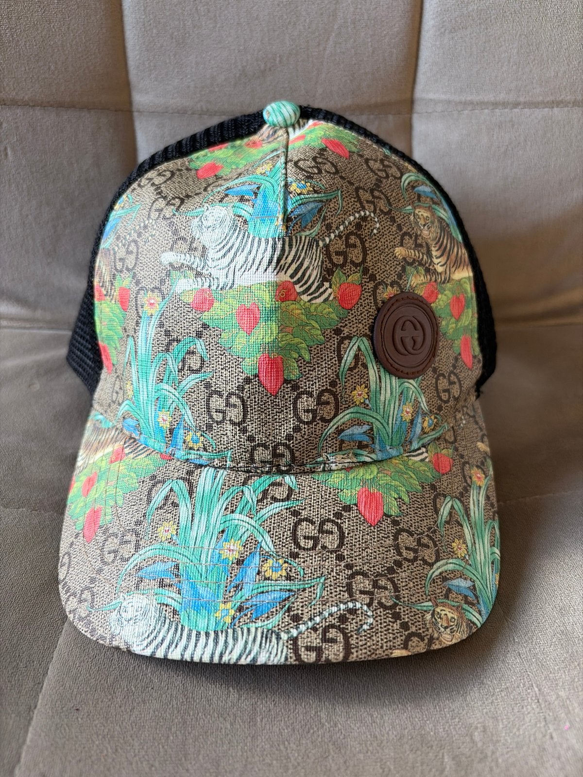 Gucci pet met print - Zo goed als nieuw, Kleding | Heren, Ophalen, Zo goed als nieuw, One size fits all, Pet