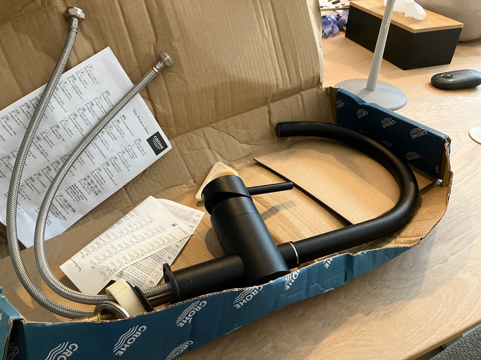 Grohe Minta Keukenkraan Matzwart met Gebruikssporen, Ophalen of Verzenden, Gebruikt, Zwart, Grohe