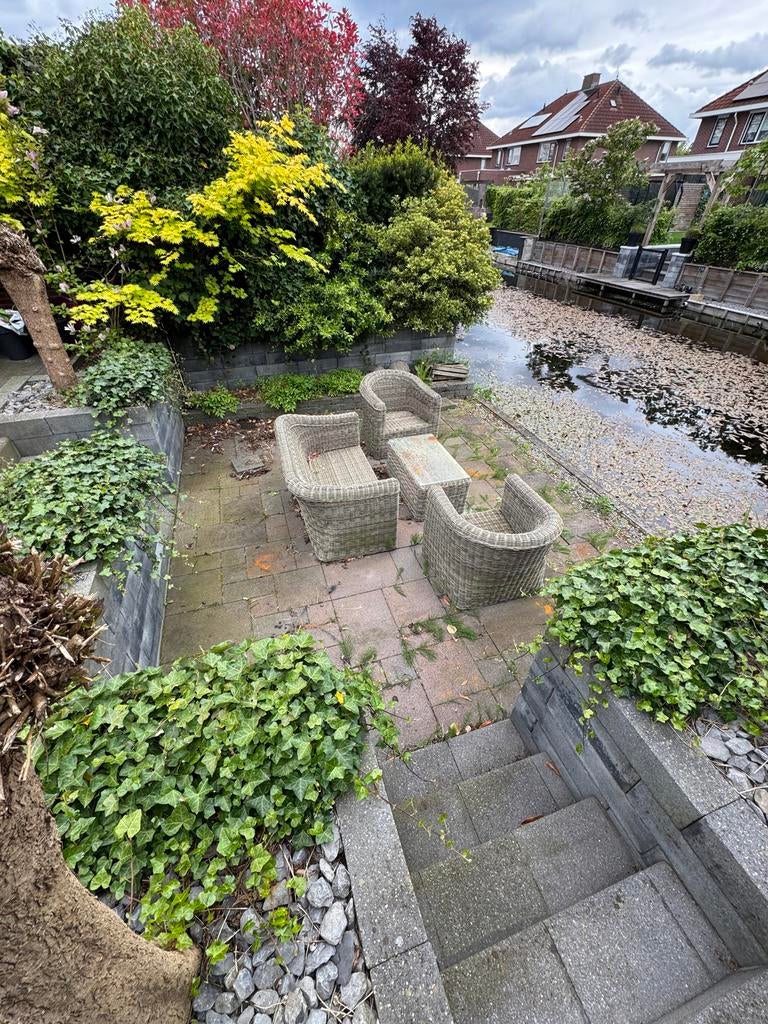 Gebruikte wildverband Terrastegels - gratis afhalen 58m2, Ophalen, Gebruikt, 10 m² of meer, Beton
