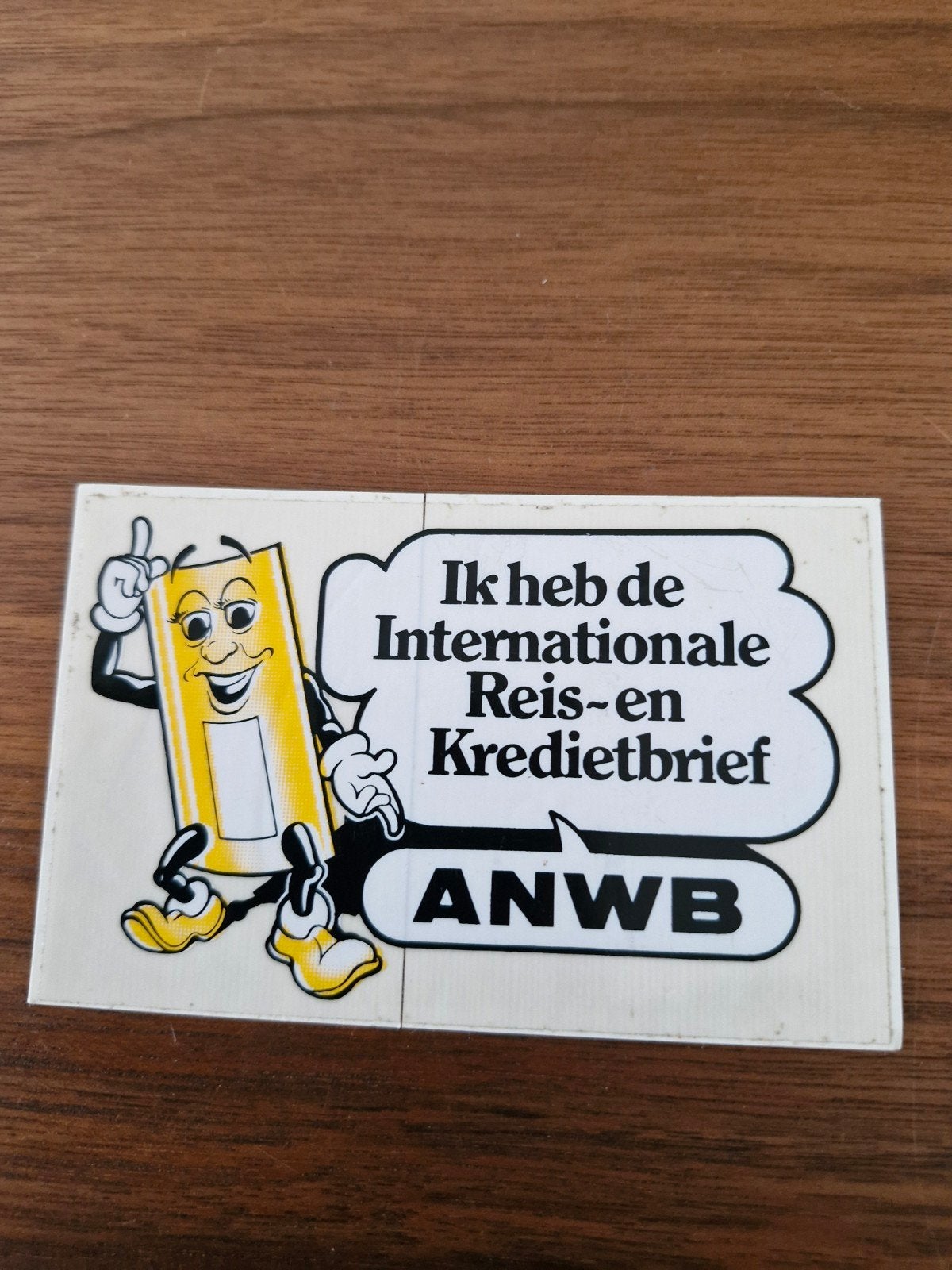 9444  ANWB Sticker - Internationale Reis- en Kredietbrief, Ophalen of Verzenden, Gebruikt, Bedrijf of Vereniging
