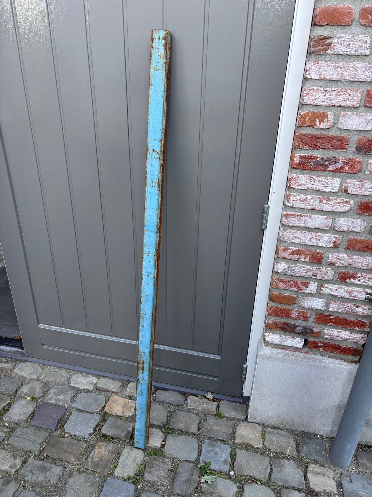Stalen vierkante koker buis, 155cm hoog, 5x5cm, Ophalen, Gebruikt, IJzer