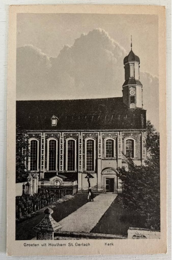 Oude Ansichtkaart - Houthem - St. Gerlach kerk, Ophalen of Verzenden, Ongelopen, Limburg