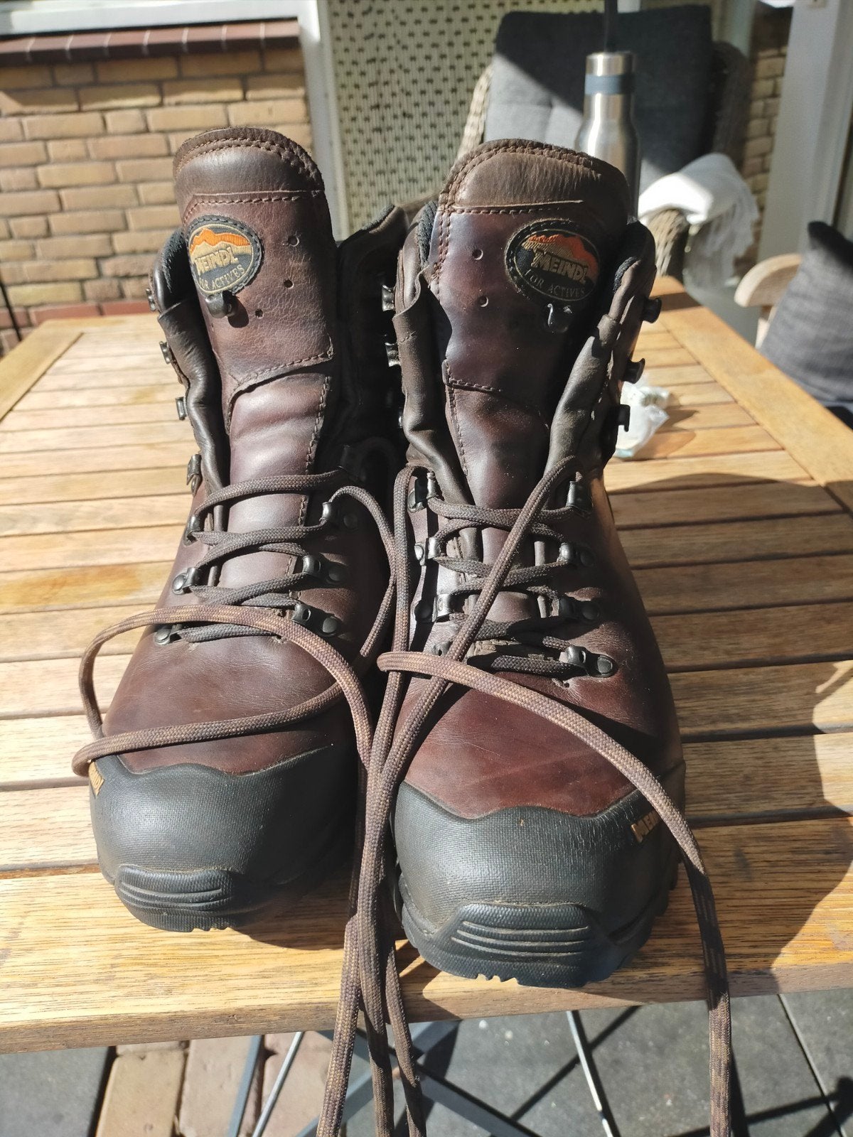 Meindl wandelschoenen - Bruin leer, zo goed als nieuw, Sport en Fitness, Ophalen of Verzenden, Zo goed als nieuw, Schoenen