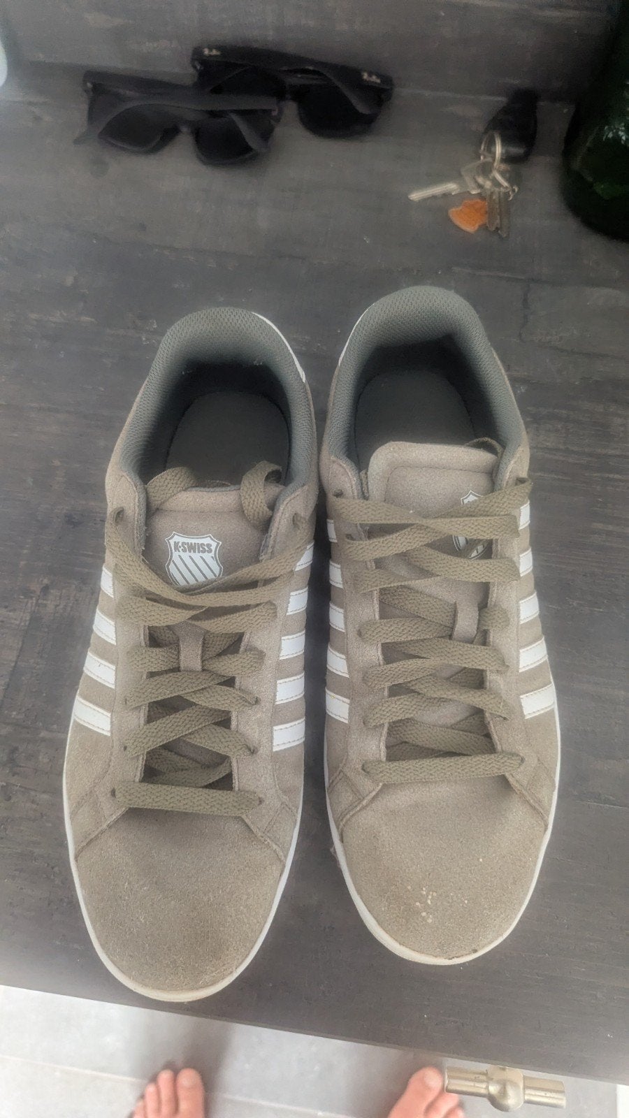 K-Swiss sneakers, maat 44 1/2 groen, Kleding | Heren, Schoenen, Overige kleuren, K-Swiss, Ophalen of Verzenden, Sneakers of Gympen