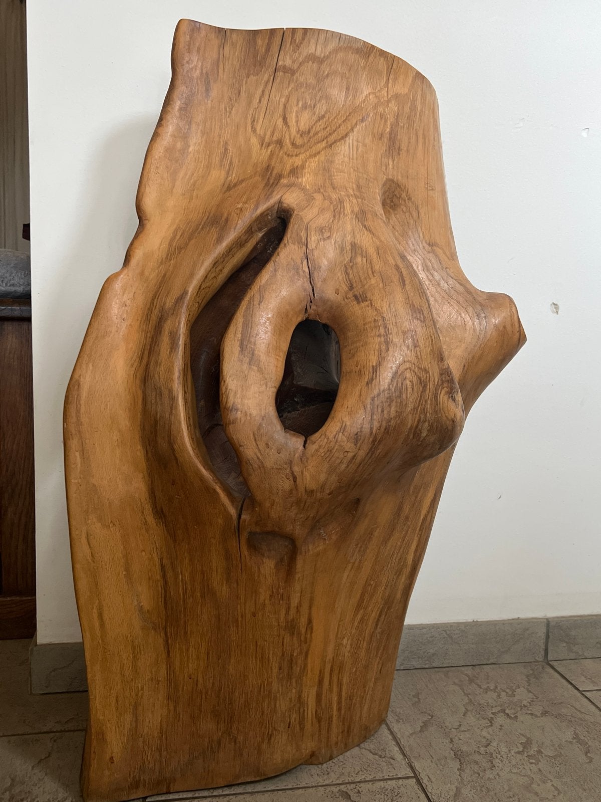 Unieke houten sculptuur - Abstracte vorm, Ophalen, 50 - 100 cm, Handgemaakt, Beeld