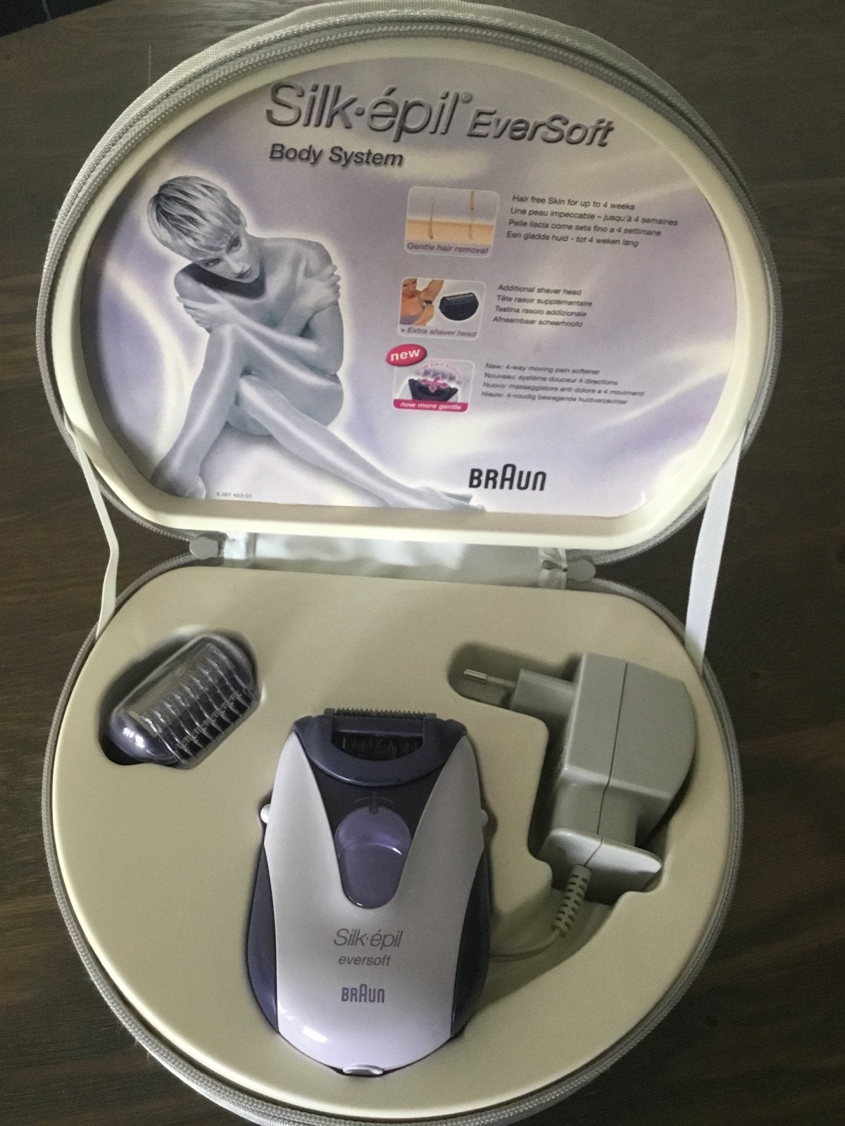 Braun Silk-épil EverSoft Body System - Epilator & Scheerapp., Ophalen of Verzenden, Gebruikt, Scheren en Epileren