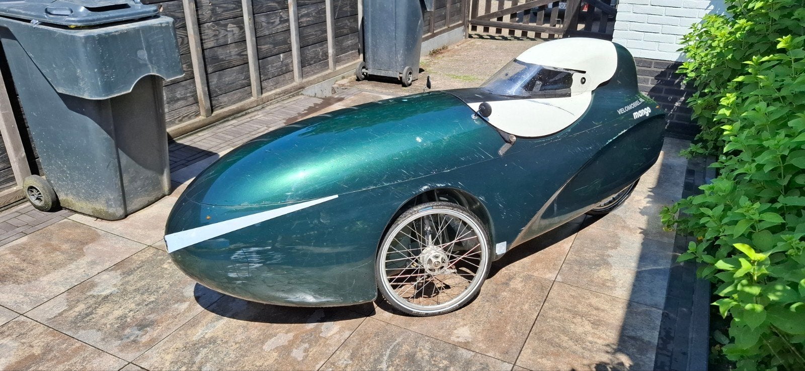 Velomobiel Mango - Groen, Goed Onderhouden, Overige merken, Gebruikt, Ophalen of Verzenden, Bovenstuur