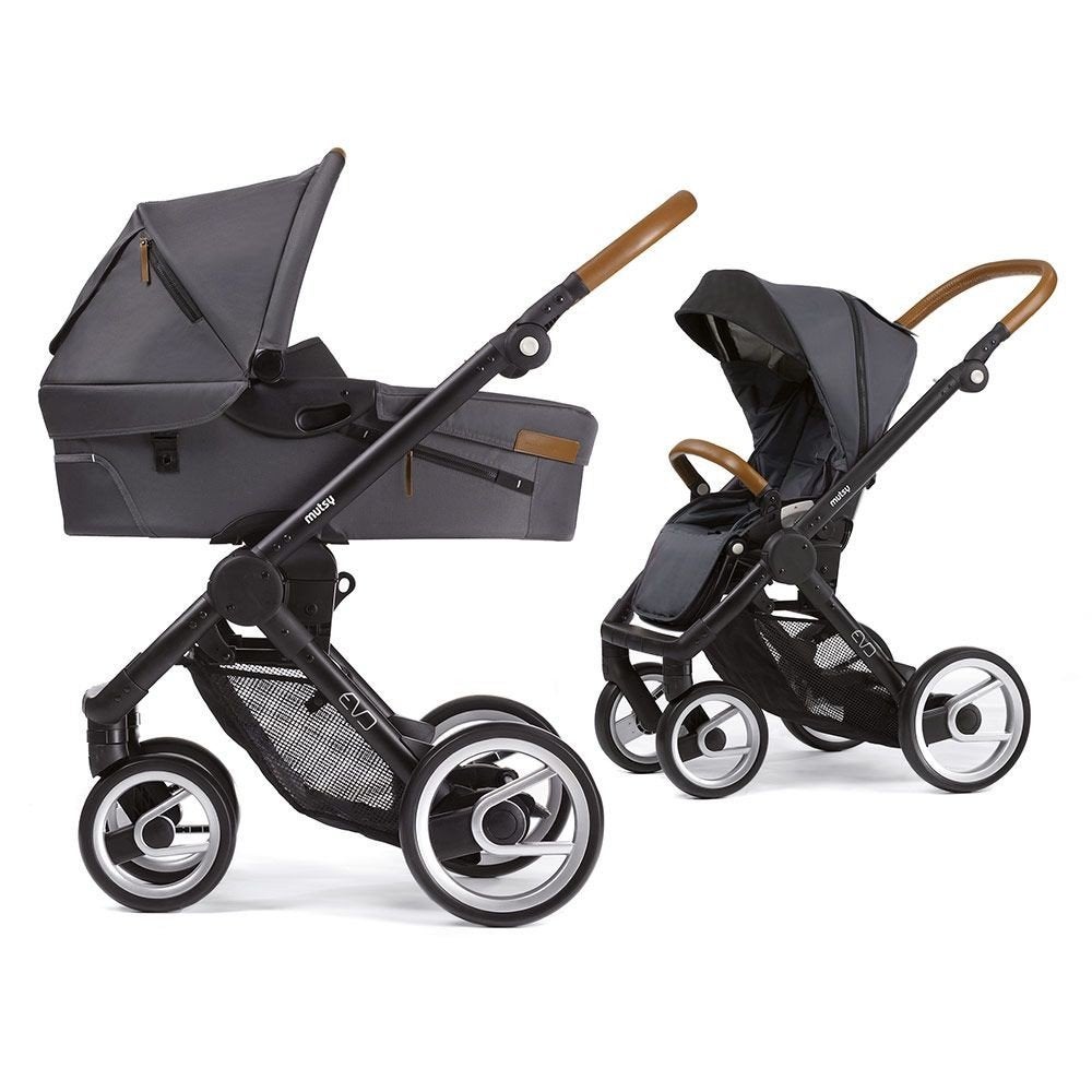 Kinderwagen combiset mutsy evo urban Grey, Ophalen, Zo goed als nieuw, Mutsy, Met reiswieg