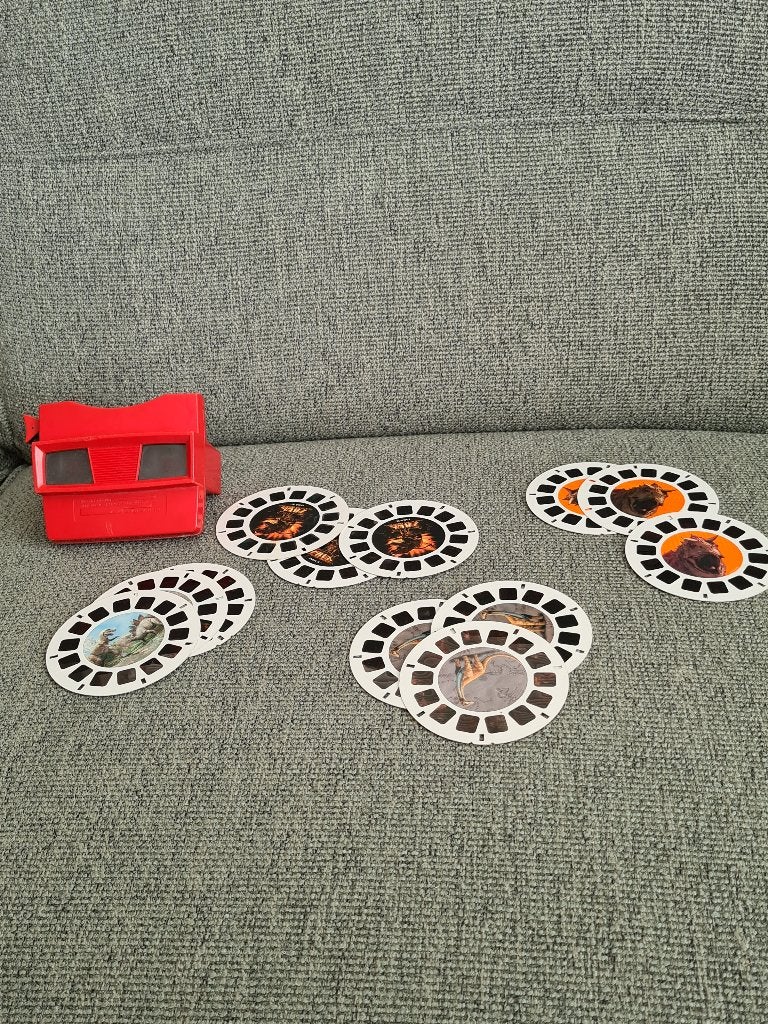 Viewmaster view master vintage schijfjes dino dinosaurus, Gebruikt, Ophalen of Verzenden, Nvt, Nvt