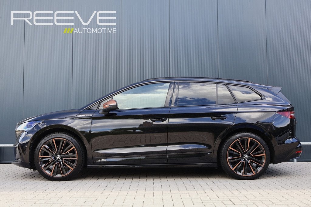 Skoda Enyaq iV 60 Founders Edition Black 94,2% soh! | Crysta, Auto's, Skoda, Automaat, 390 km, Achterwielaandrijving, Gebruikt