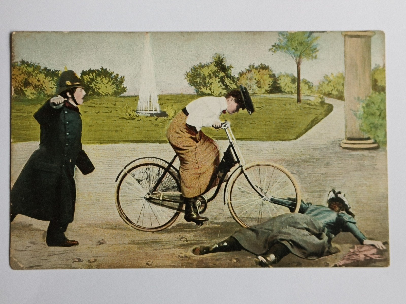 1910, AANRIJDING MET RIJWIEL, Ophalen of Verzenden, Voor 1920