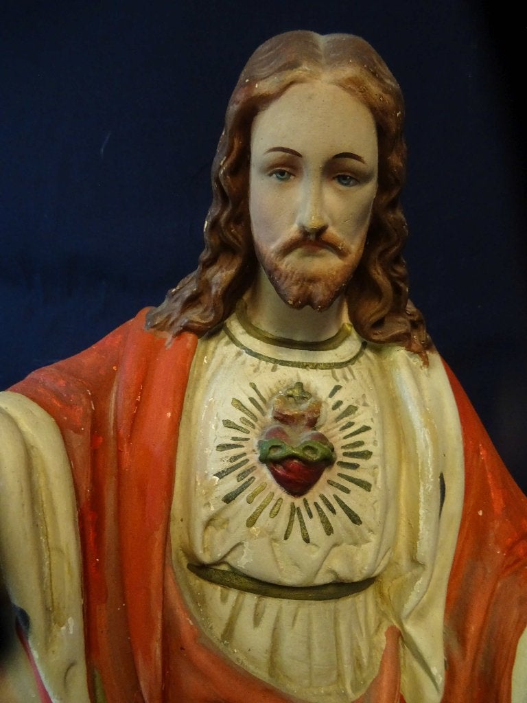 1391=Christus met het Heilig Hart.159, Antiek en Kunst, Ophalen of Verzenden