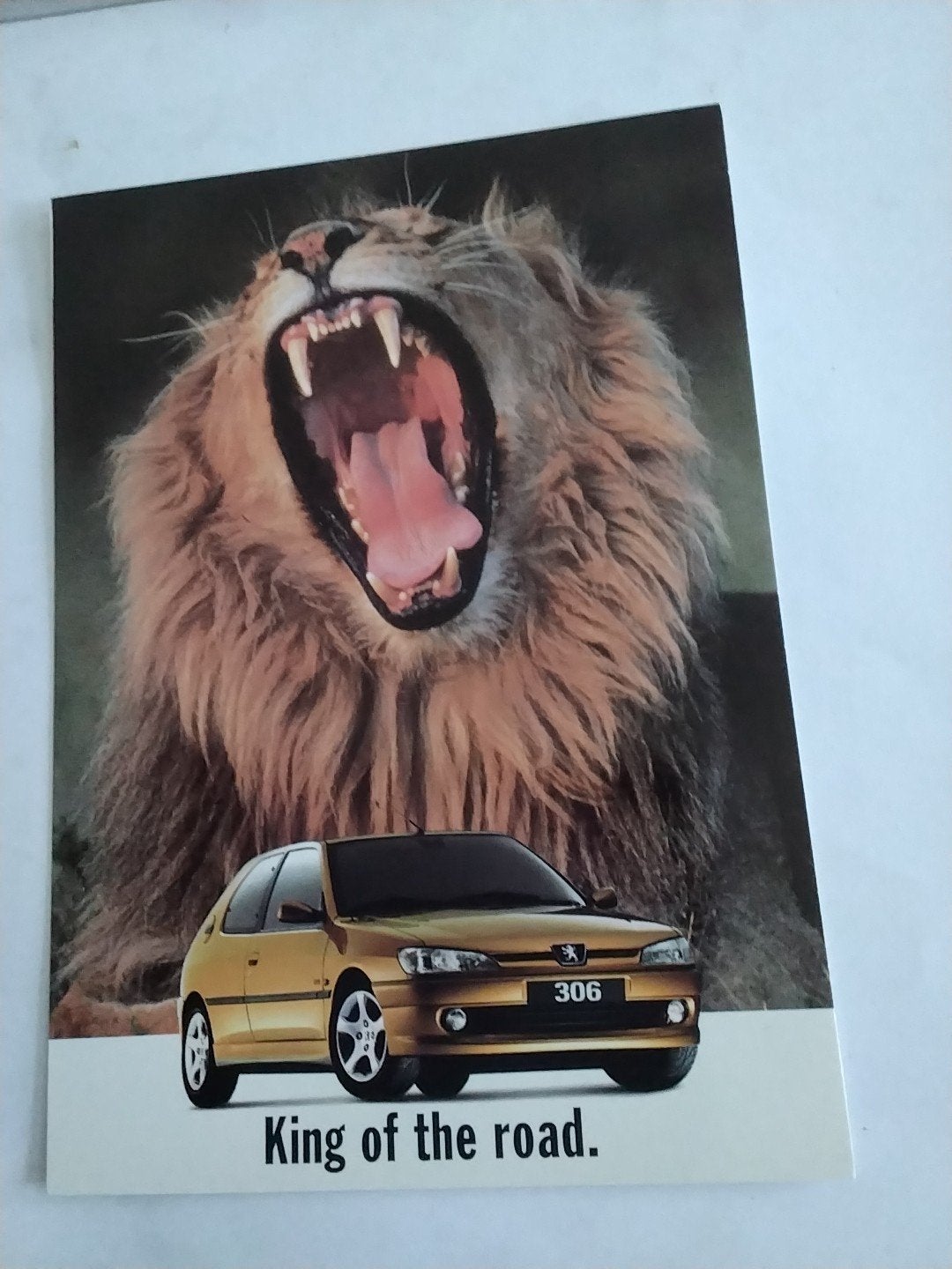Peugeot 306 Boomerang postkaart - King of the road, Ophalen of Verzenden