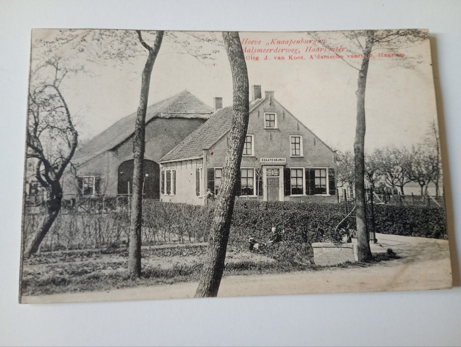 Haarlemmermeer Boerderij Knaapenburgh 1908, Ophalen of Verzenden, Voor 1920, Gelopen, Noord-Holland