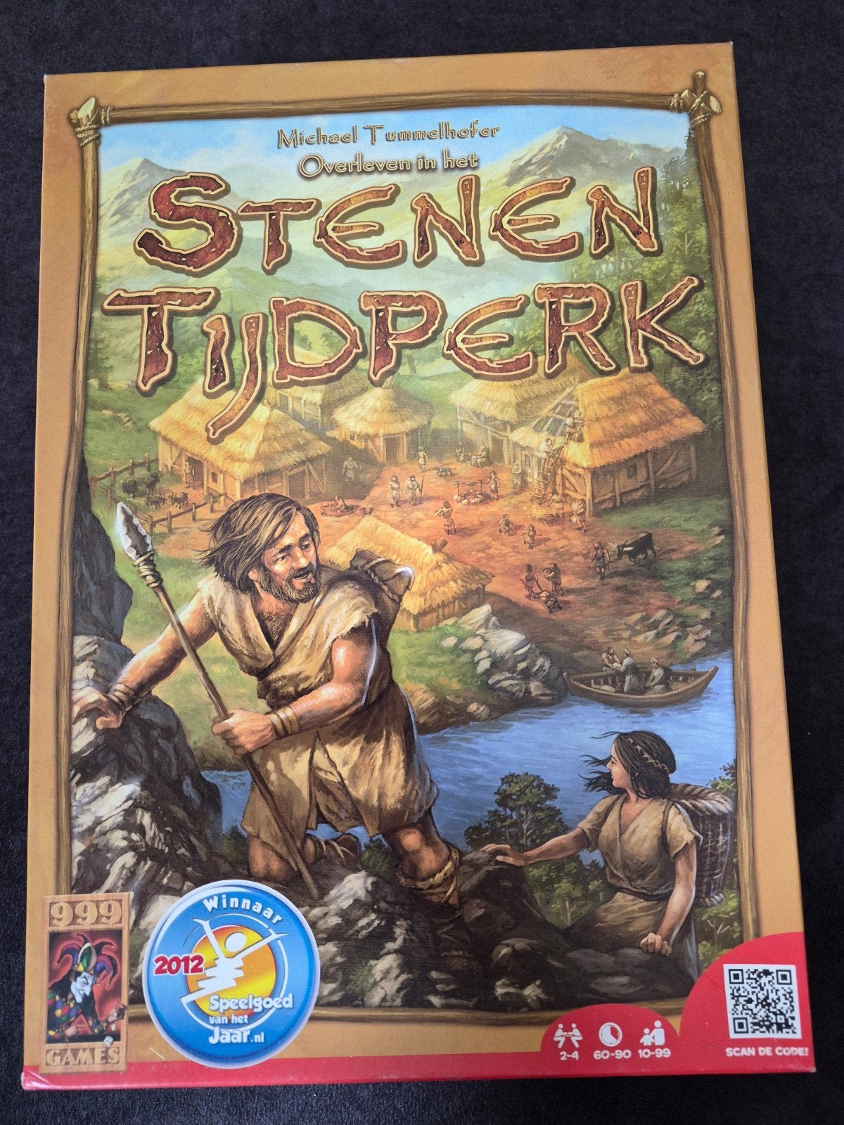 Stenen Tijdperk - Bordspel, Hobby en Vrije tijd, Gezelschapsspellen | Bordspellen, Ophalen of Verzenden, Gebruikt, 999 Games