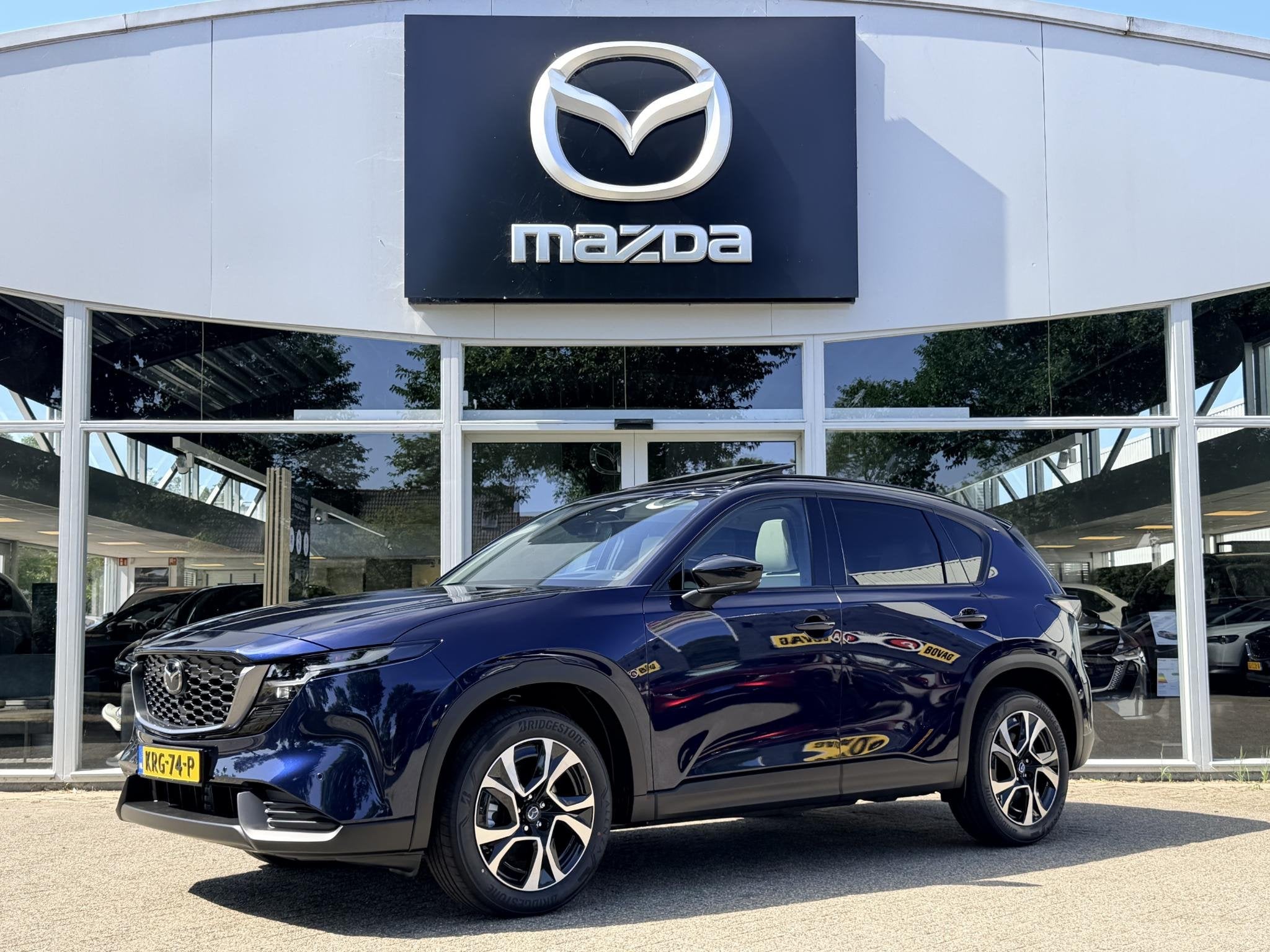 Mazda CX-5 2.5 E-SKYACTIV G 141 M HYBRID Exclusive-Line, Auto's, Mazda, Gebruikt, Euro 6, Blauw, Bedrijf
