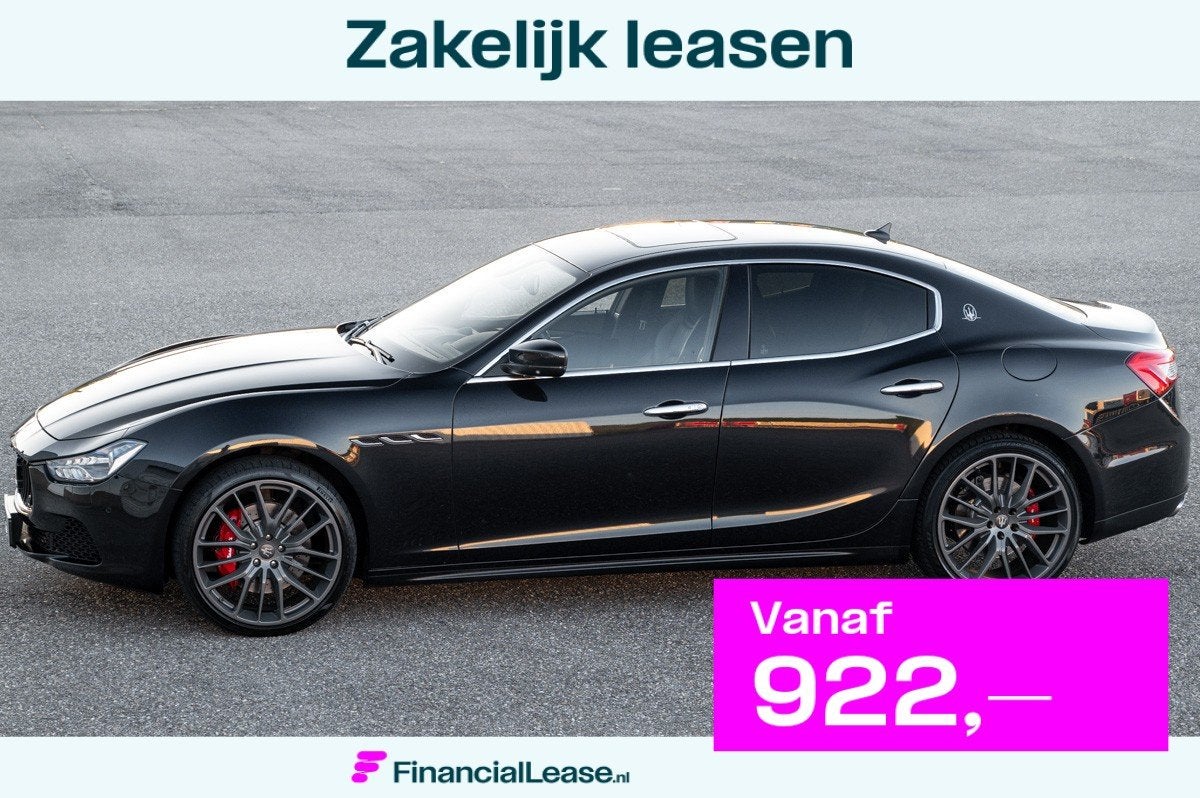 Maserati Ghibli 3.0 BiTurbo schuifdak, Automaat, Achterwielaandrijving, Gebruikt, Zwart