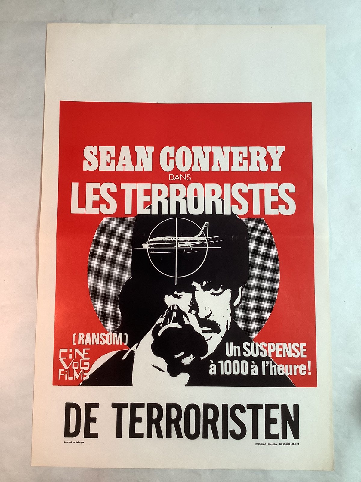 RANSOM   FILMPOSTER    36-54 cm, Ophalen of Verzenden, Zo goed als nieuw, Deurposter of groter, Film en Tv