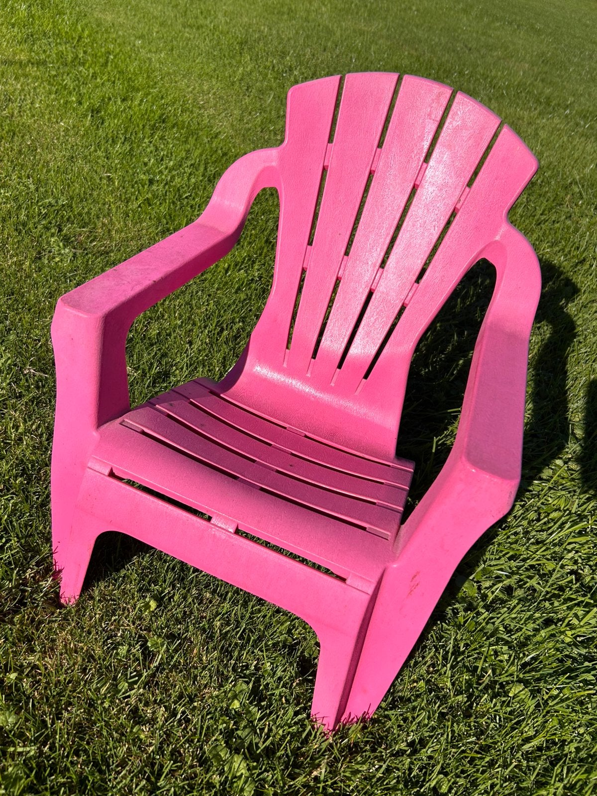 Kinder tuinstoel roze, Ophalen, Gebruikt